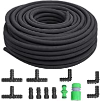 FIXKIT Manguera-Tubería de Jardín para Goteo-Riego con Juego Completo de Accesorios-Manguera Flexible Porosa Riego- 13mm…
